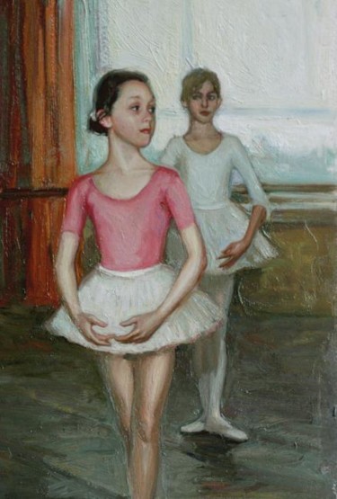 Painting titled ""In the ballet scho…" by Alisa Gibet, Original Artwork, Oil