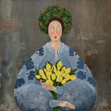 Painting titled "Весна" by Alise Nosenko, Original Artwork, Oil