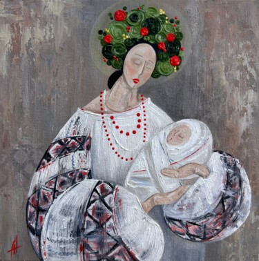 Malerei mit dem Titel "Мати" von Alise Nosenko, Original-Kunstwerk, Öl