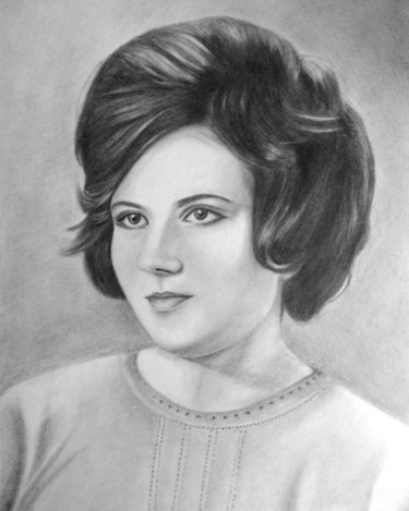 Drawing titled "Портрет из прошлого…" by Alisa Ganus, Original Artwork, Pencil