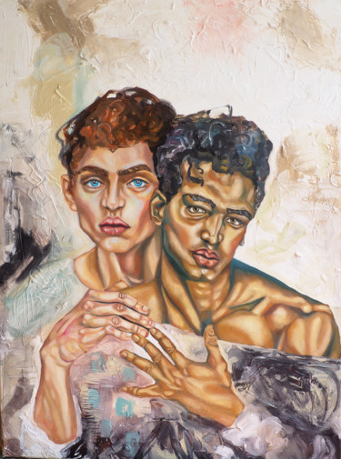 Nous sommes Peinture intitulée "Nous sommes" par Mahé, Œuvre d'art originale, Huile