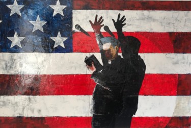 Painting titled "god bless america" by Philip Michael Martin, Original Artwork, Acrylic