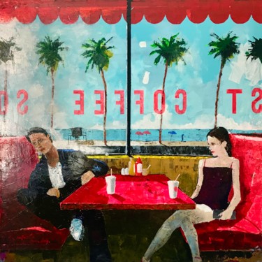Peinture intitulée "diner" par Philip Michael Martin, Œuvre d'art originale, Acrylique