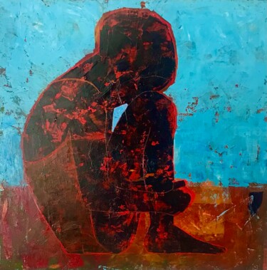 Pintura intitulada "sad girl" por Philip Michael Martin, Obras de arte originais, Acrílico