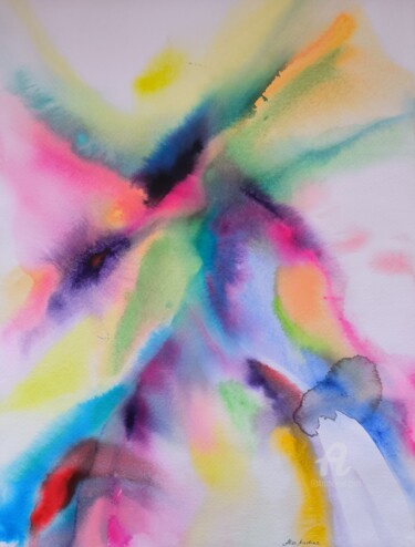 Картина под названием "Watercolor painting…" - Aliss Nikolina, Подлинное произведение искусства, Акварель Установлен на Дере…