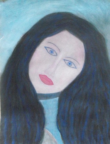 Painting titled "Blue" by Ally Melly, Original Artwork