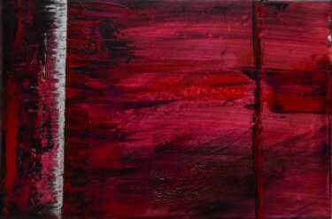 Painting titled "Éveil rouge" by Alister Vanhille, Original Artwork, Acrylic