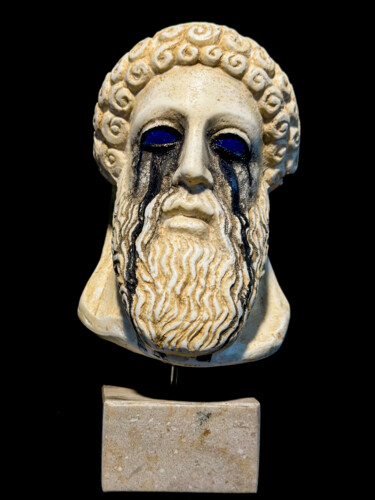 Sculpture titled "Zeus" by Alister Vanhille, Original Artwork, Plaster