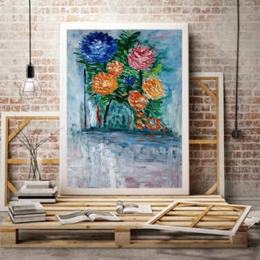 Pintura titulada "Flor y Color" por Ali Melian, Obra de arte original, Oleo