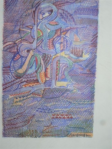 Peinture intitulée "Mouvement de femmes" par Tabali, Œuvre d'art originale