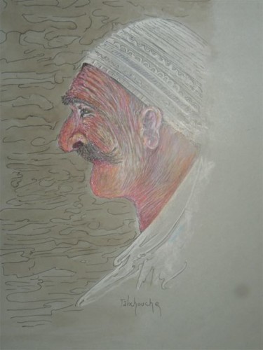 Peinture intitulée "Profil d'un Vieux" par Tabali, Œuvre d'art originale