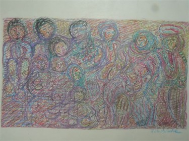 Peinture intitulée "La fête" par Tabali, Œuvre d'art originale