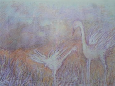 Peinture intitulée "Oiseaux" par Tabali, Œuvre d'art originale