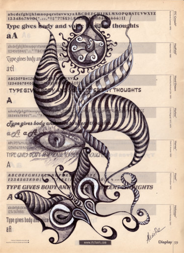 Desenho intitulada "Azel" por Alixire, Obras de arte originais, Canetac de aerossol