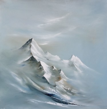 Peinture intitulée "Arête Nord  huile" par Elizabeth Rogalle, Œuvre d'art originale