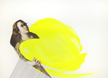 拼贴 标题为“Flew away bird” 由Aljona Shapovalova, 原创艺术品, 拼贴