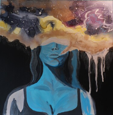 Pintura titulada "You are my space" por Alla Deshevykh, Obra de arte original, Acrílico