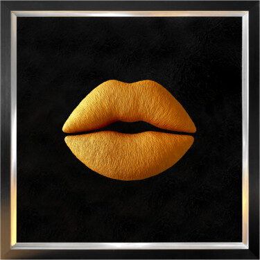 "GOLDEN LIPS" başlıklı Heykel Alla Grande tarafından, Orijinal sanat, Plastik