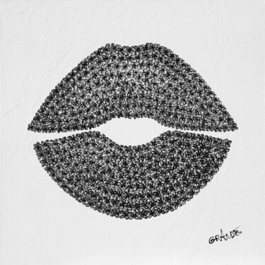 Peinture intitulée "BLACK KISS" par Alla Grande, Œuvre d'art originale, Laque