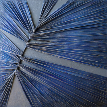 Escultura titulada "THE BLUE BUTTERFLY" por Alla Grande, Obra de arte original, Tela