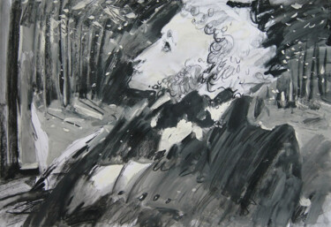 Картина под названием "Pushkin. Eugene One…" - Alla Khvastunova, Подлинное произведение искусства, Гуашь