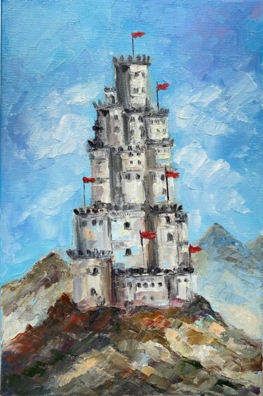 Painting titled "Old Castle" by Alla Kyzymenko, Original Artwork, Oil