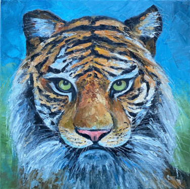 Peinture intitulée "Tiger" par Alla Kyzymenko, Œuvre d'art originale, Huile