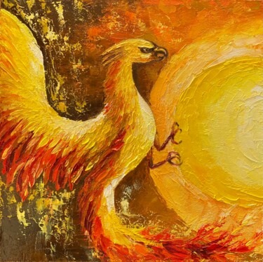 Pittura intitolato "Phoenix" da Alla Kyzymenko, Opera d'arte originale, Olio