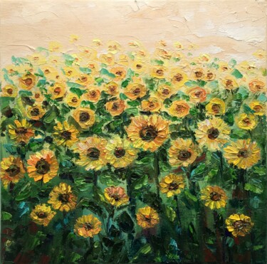 Peinture intitulée "Sunflowers" par Alla Kyzymenko, Œuvre d'art originale, Huile