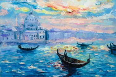 Painting titled "Venice" by Alla Kyzymenko, Original Artwork, Oil