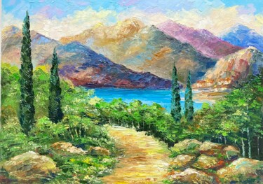 Painting titled "Tuscany" by Alla Kyzymenko, Original Artwork, Oil