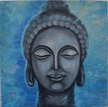 Schilderij getiteld "Buddha" door Alla Kyzymenko, Origineel Kunstwerk, Olie