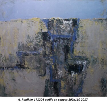 Картина под названием "Labirinth" - Alla Ronikier, Подлинное произведение искусства, Акрил Установлен на Деревянная рама для…