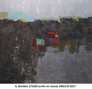 Картина под названием "Quiet bay" - Alla Ronikier, Подлинное произведение искусства, Акрил Установлен на Деревянная рама для…