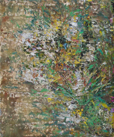 Картина под названием "Summer garden" - Alla Ronikier, Подлинное произведение искусства, Масло Установлен на Деревянная рама…