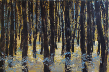 제목이 "Rebirth"인 미술작품 Alla Ronikier로, 원작, 기름 나무 들것 프레임에 장착됨