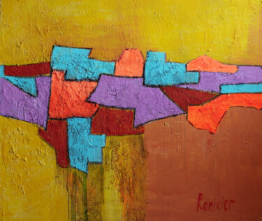 Картина под названием "Summer moments" - Alla Ronikier, Подлинное произведение искусства, Акрил Установлен на Деревянная рам…