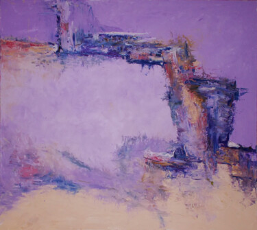 Painting titled "Balance state" by Alla Ronikier, Original Artwork, Oil Mounted on Wood Stretcher frame