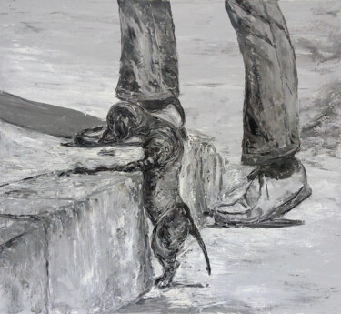 Peinture intitulée "Promenade" par Alla Ronikier, Œuvre d'art originale, Huile Monté sur Châssis en bois