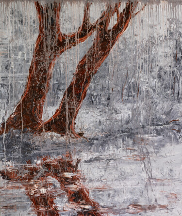Malerei mit dem Titel "Saga of the Trees 2" von Alla Ronikier, Original-Kunstwerk, Öl
