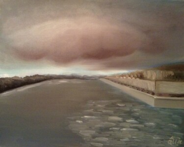 Картина под названием "река Нева." - Алла Сенаторова, Подлинное произведение искусства, Масло