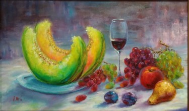 "Fruit and some wine…" başlıklı Tablo Alla Tatarinova tarafından, Orijinal sanat, Petrol