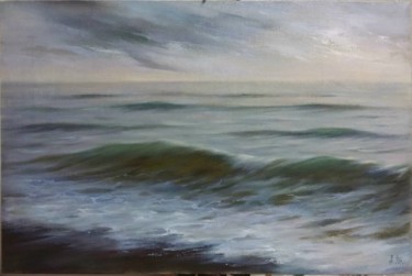 Painting titled "Seascape" by Alla Tatarinova, Original Artwork, Oil