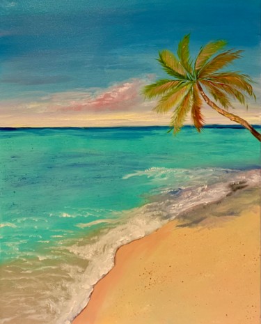 Peinture intitulée "Ocean, Oil painting" par Alla Al, Œuvre d'art originale, Huile Monté sur Châssis en bois