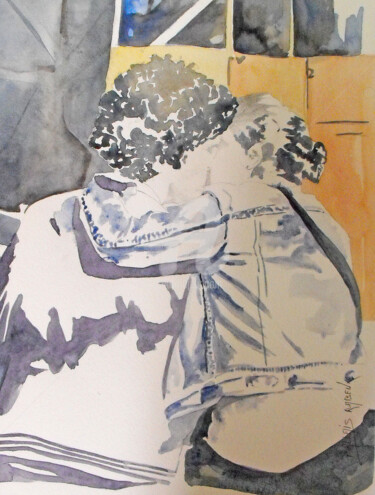 Peinture intitulée "Le baisé" par Allais Rabeux, Œuvre d'art originale