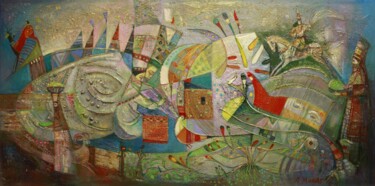 Malerei mit dem Titel "Nowruz" von Allamyrat Muhammedov, Original-Kunstwerk, Öl