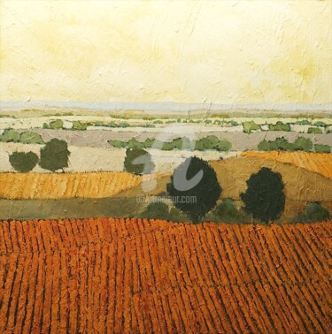 Pintura intitulada "After Harvest" por Allan P Friedlander, Obras de arte originais, Óleo
