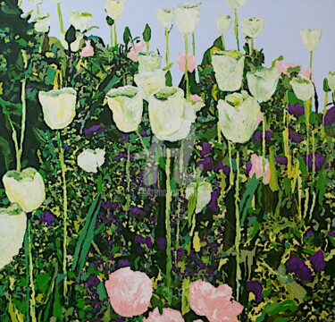 Painting titled "Tulip Delight" by Allan P Friedlander, Original Artwork, Acrylic