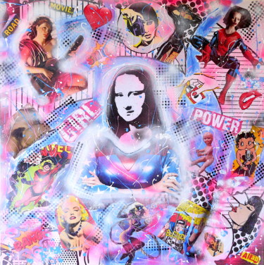 Collages intitulée ""Girl Power"" par Allan Martel, Œuvre d'art originale, Collages