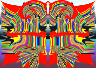 LA FLEUR DE LUMIERE QUI RESSORT AUX COULEURS D'ANNICK COUËDE Arts numériques intitulée "LA FLEUR DE LUMIERE…" par Reinhard Heydrich Allan De Souza Santos, Œuvre d'art originale, Peintur…